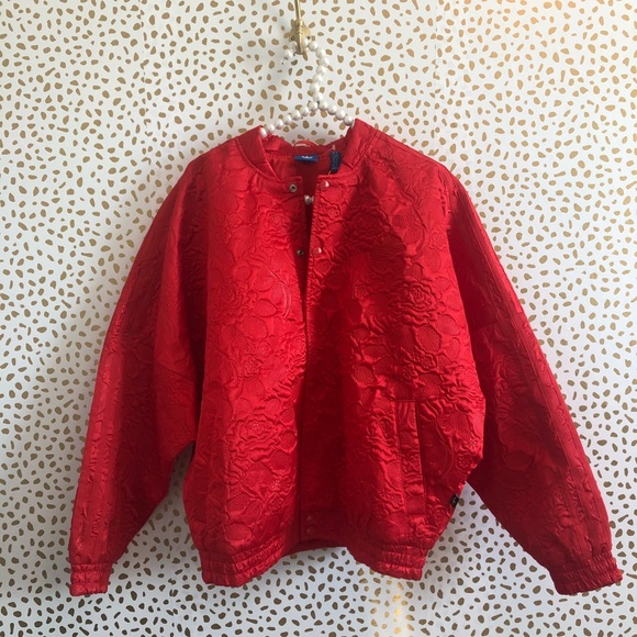 NWT Adidas Originals Red Bonded Lace Bomber Jacket - Picture 5 of 7